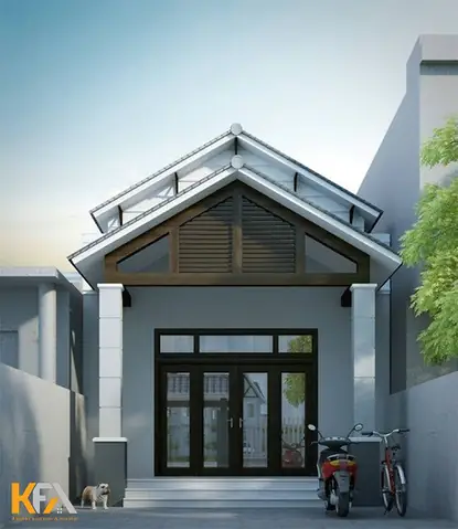 Mẫu Mặt Tiền Nhà Ống 5m Phong Mái Thái