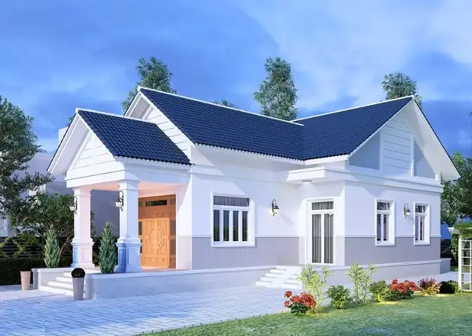 Mẫu Nhà Cấp 4 6×18 Mái Thái Với Kiến Trúc Chữ L Tối Ưu