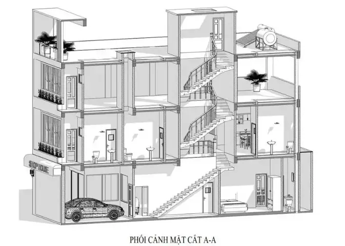 Tham Khảo Bản Vẽ Thiết Kế Nhà 6x18m Với Nội Thất Tối Ưu