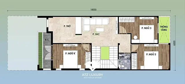 Thiết Kế Nhà Trên Đất 6x18