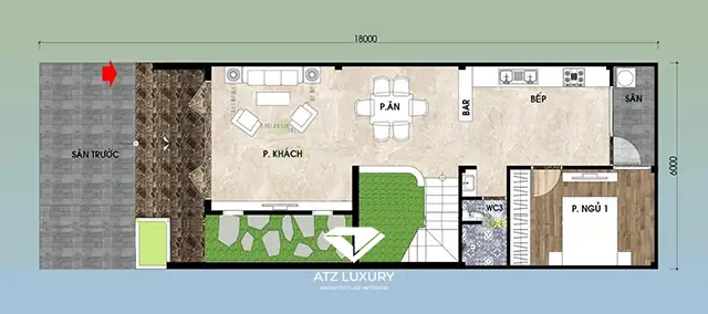 Thiết Kế Nhà Trên Đất 6x18