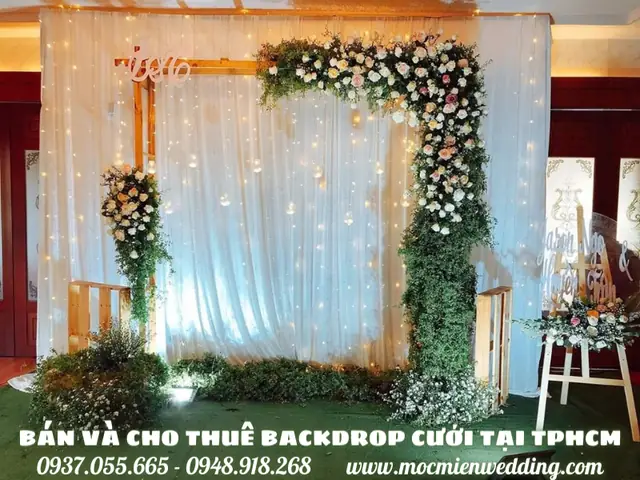Trang Trí Backdrop Đám Cưới Đơn Giản Tại Tphcm