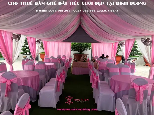 Cho Thuê Bàn Ghế Đãi Tiệc Cưới Đẹp Tại Bình Dương