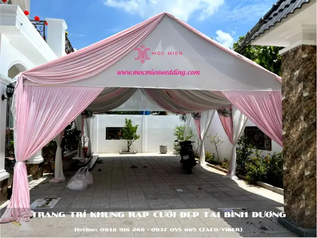 Thuê Khung Rạp Che Đám Cưới Tại Nhà Bình Dương