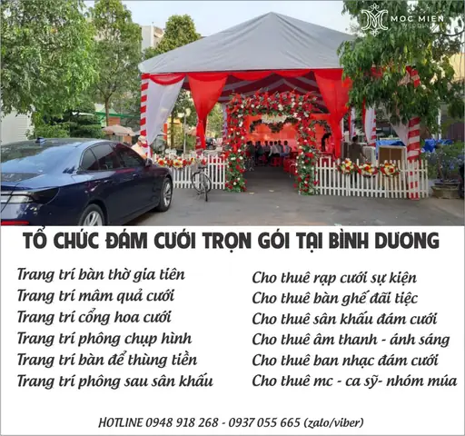 Trang Trí Đám Cưới Trọn Gói Tại Nhà Bình Dương