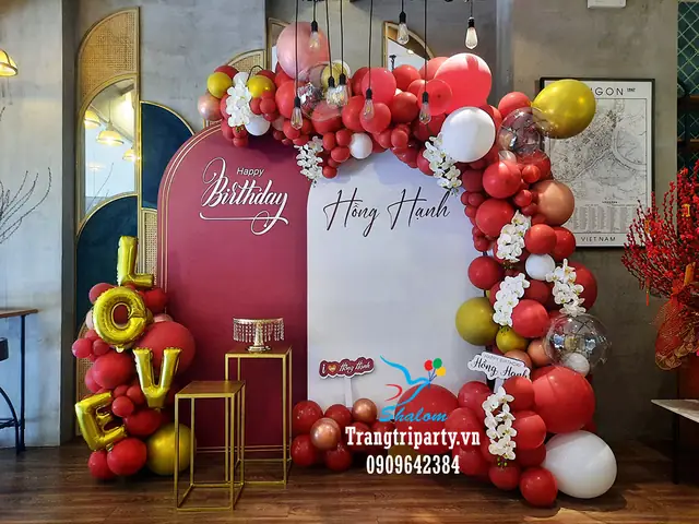 Trang Trí Tiệc Sinh Nhật Tại Nhà Riêng | Trang Trí Bong Bóng