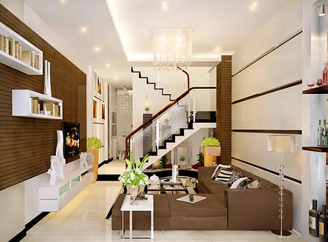 Trang Trí Phòng Khách 20m2 Nhà Ống Có Nhiều Họa Tiết Không Hài Hòa