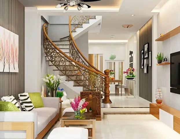 Trang Trí Phòng Khách 20m2 Nhà Ống Với Quá Nhiều Màu Sắc