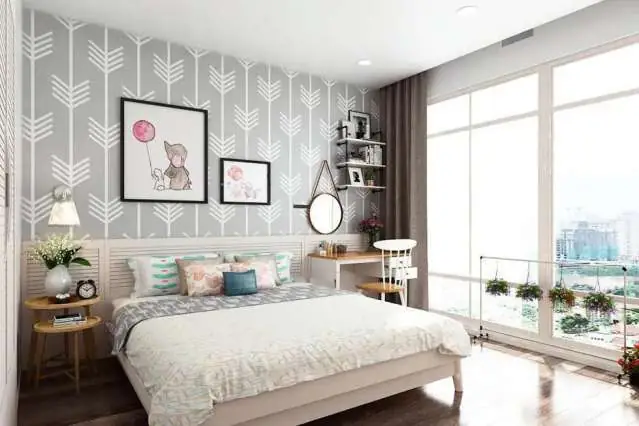 Trang Trí Phòng Ngủ Bằng Nội Thất Với Gam Màu Đơn Sắc