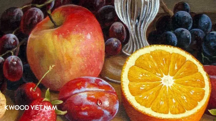 Tranh Vẽ Các Loại Hoa Quả Tĩnh Vật