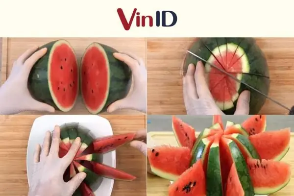 Trang Trí Dưa Hấu Thành Hình Bông Hoa Trang Trí Dưa Hấu Thành Hình Bông Hoa