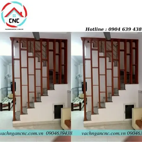 Vách Ngăn Cầu Thang Gỗ