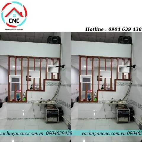 Vách Ngăn Cầu Thang Gỗ