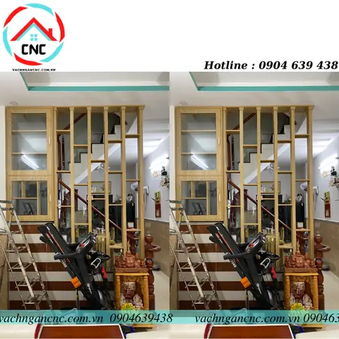 Vách Ngăn Cầu Thang Gỗ