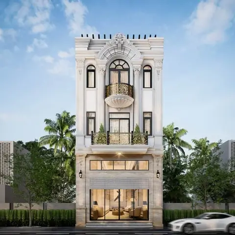 Mẫu Thiết Kế Nhà Phố Tân Cổ Điển Mẫu Thiết Kế Nhà Phố Tân Cổ Điển