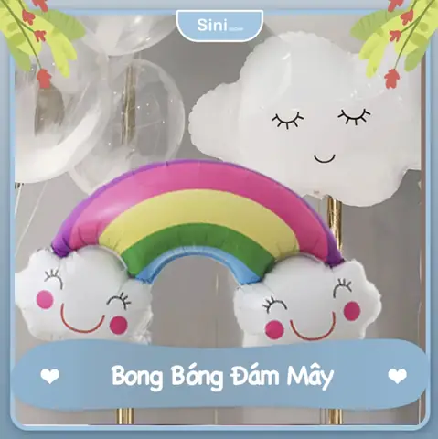 Bong Bóng Cầu Vồng Bóng Đám Mây Sini Decor - Trang Trí Sinh ... Bong Bóng Cầu Vồng Bóng Đám Mây Sini Decor - Trang Trí Sinh ...