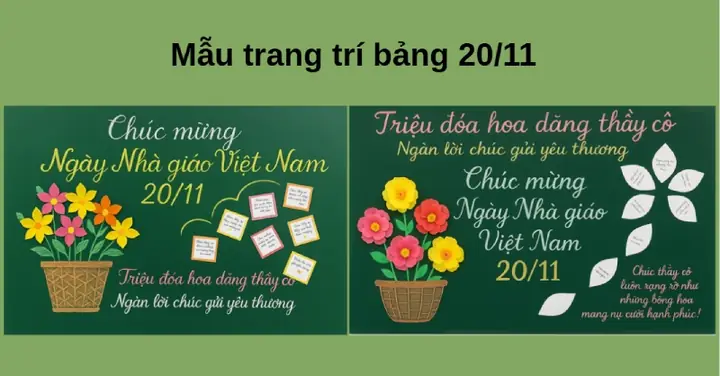 Gợi Ý 40 Mẫu Trang Trí Bảng 20/11 Đẹp, Được Đoạt Giải Cao Gợi Ý 40 Mẫu Trang Trí Bảng 20/11 Đẹp, Được Đoạt Giải Cao