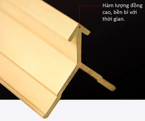 Nẹp Chữ Y Bằng Đồng Trang Trí Chân Tường Yh520 | Flexhouse Vn
