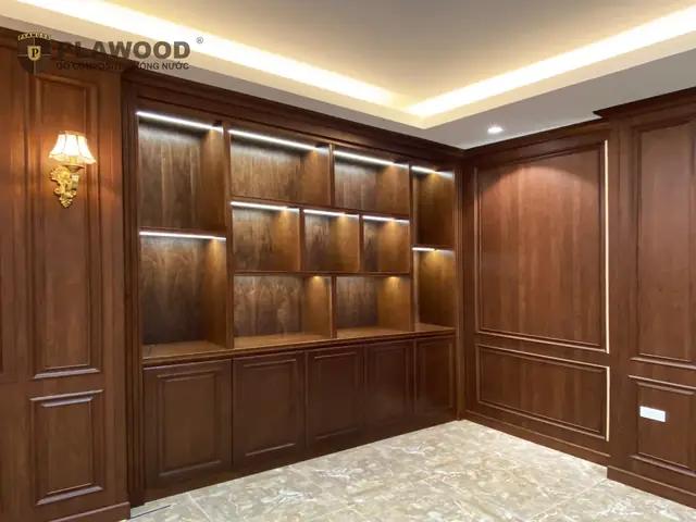 Gỗ Nhựa Ốp Tường Trang Trí Phòng Khách