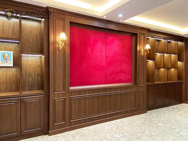 Gỗ Nhựa Ốp Tường Trang Trí Phòng Khách