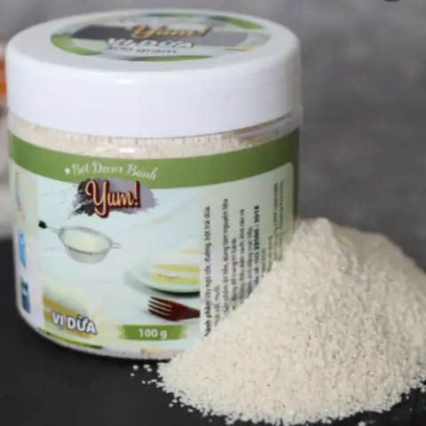 Bột Rắc Trang Trí Bánh Yum Màu Trắng Ngà (vị Dừa) 100g- Beemart