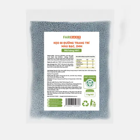 Kẹo Bi Đường Bạc Trang Trí 2mm - Mã Hàng Hh1, Faribake | Túi 1 Kg ...