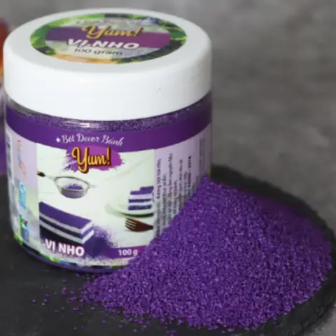 Bột Rắc Trang Trí Bánh Yum Màu Tím (vị Nho) 100g- Beemart