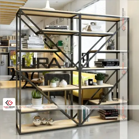 Kệ Sắt Trang Trí Phòng Khách Ktt-06 - Thiết Kế Thi Công Shop Cửa ...