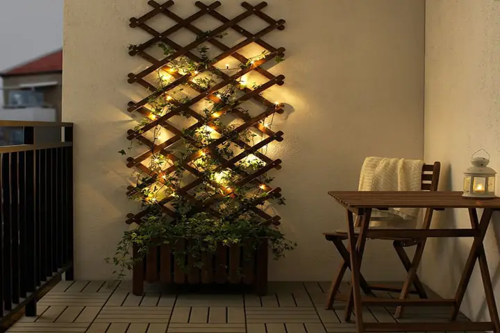 Khung Gỗ Trang Trí Ban Công Đẹp