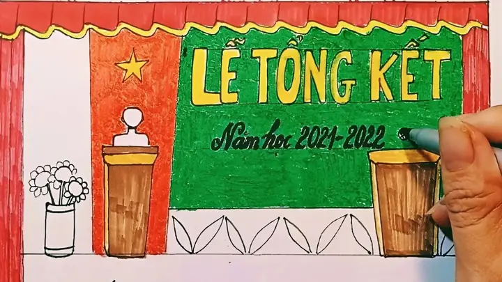 Tổng Hợp Những Mẫu Vẽ Trang Trí Hội Trường Lớp 9 Đẹp Mắt