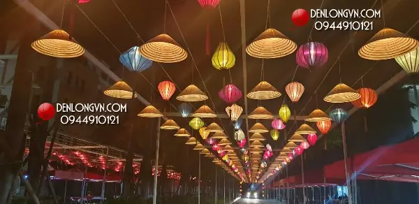 Nón Lá Trang Trí Đèn Nón Lá Trang Trí Đèn