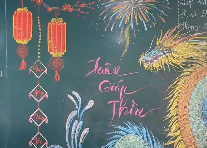 Cách Trang Trí Bảng Ngày Tết Đẹp, Sáng Tạo Và Đậm Chất Xuân Cách Trang Trí Bảng Ngày Tết Đẹp, Sáng Tạo Và Đậm Chất Xuân