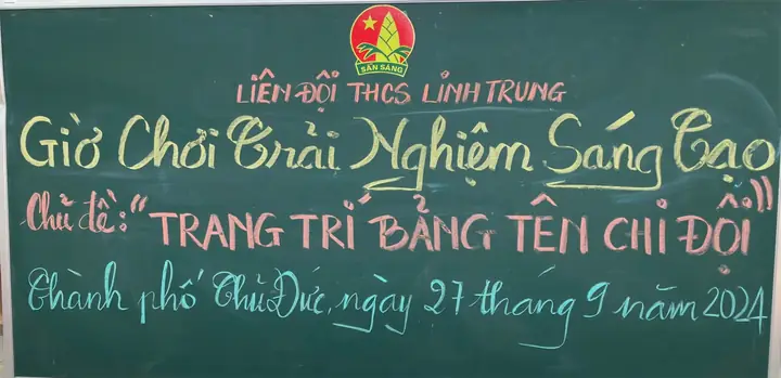 Hội Thi Trang Trí Bảng Tên Chi Đội | Trường Thcs Linh Trung