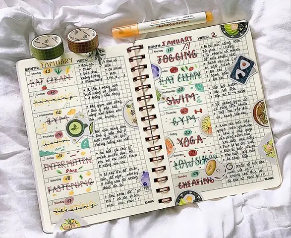Tips Trang Trí Sổ Còng Bìa Da Phong Cách Bullet Journal