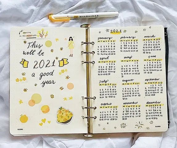 Tips Trang Trí Sổ Còng Bìa Da Phong Cách Bullet Journal