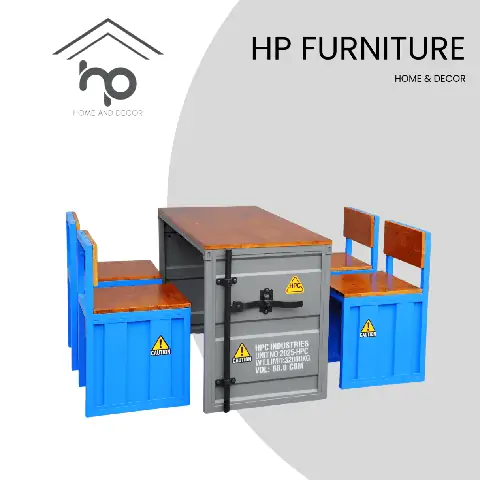 Bộ Bàn Ghế Container Hpc37 – Phong Cách Industrial