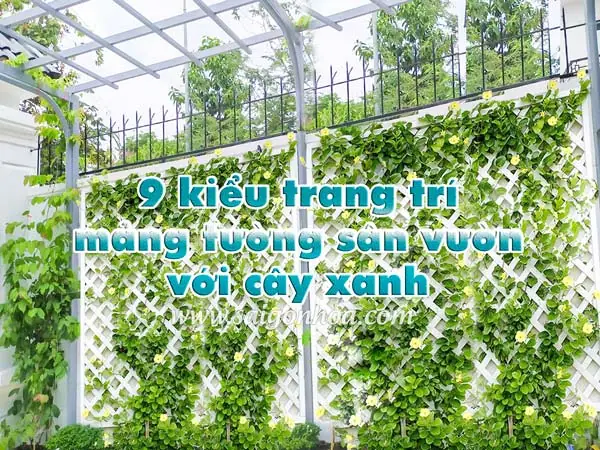 Kiểu Trang Trí Mảng Tường Sân Vườn Với Cây Xanh • Sài Gòn Hoa