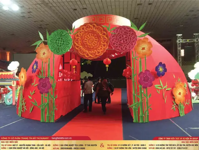 Trang Trí Cổng Chào Trung Thu Bảnh Hình Ảnh Bánh Trung Thu