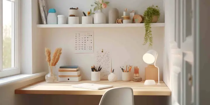 Trang Trí Góc Học Tập Tại Nhà Đầy Đủ Ánh Sáng