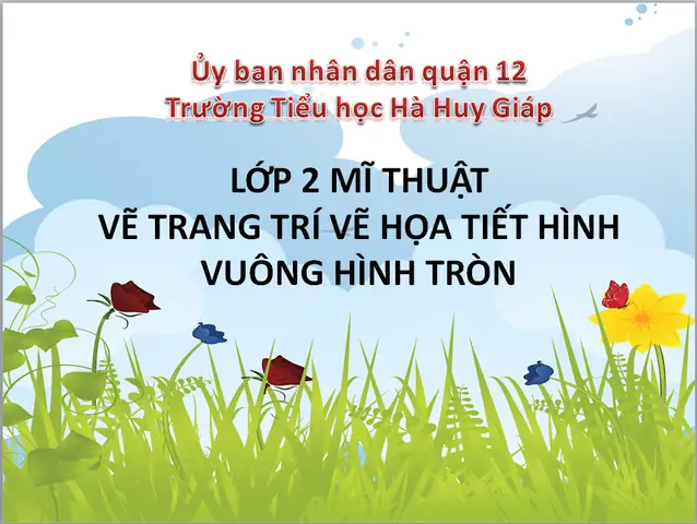 Tuần 24 Lớp 2 Mĩ Thuật Vẽ Trang Trí Vẽ Họa Tiết Hình ...