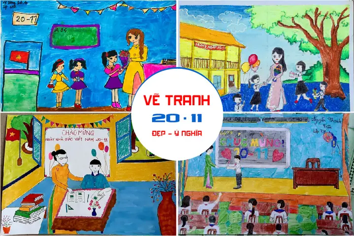 Hình Ảnh Cho Vẽ Tranh Trang Trí Hội Trường Ngày 20-11: