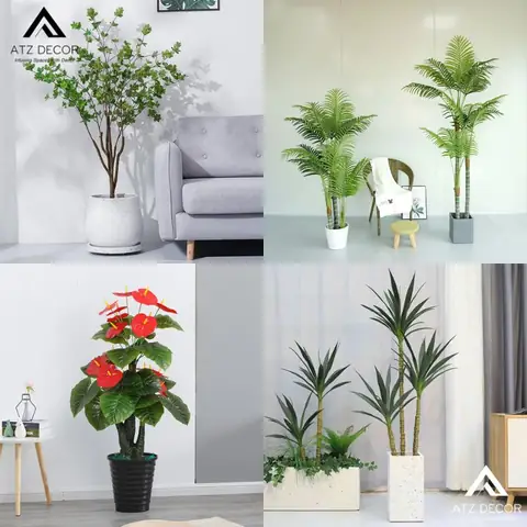 Decor Sảnh Hiên Nhà Hay Sân Vườn Với Cây Giả