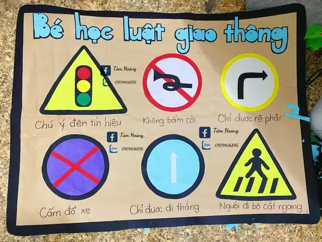 Mẫu Trang Trí Lớp Học Mầm Non Chủ Đề Giao Thông Đơn Giản Nhất