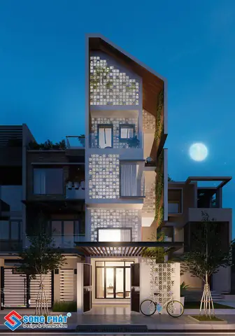 Sử Dụng Gạch Bông Gió Và Kẻ Ron Tường. Sử Dụng Gạch Bông Gió Và Kẻ Ron Tường.