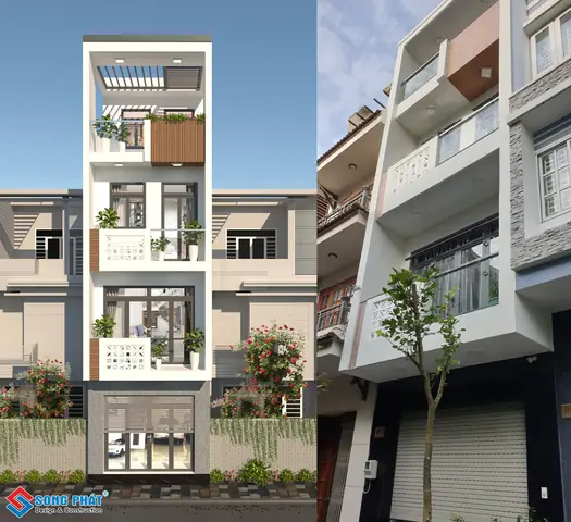 Sử Dụng Sơn Để Trang Trí Mặt Tiền Nhà Ống Hiện Đại. Sử Dụng Sơn Để Trang Trí Mặt Tiền Nhà Ống Hiện Đại.