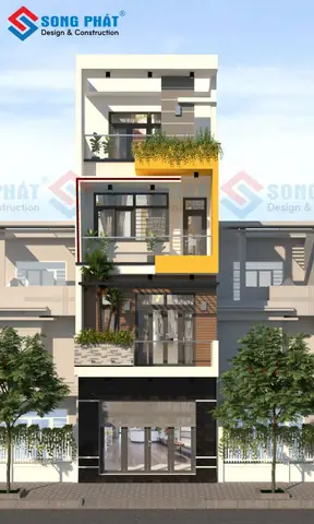 Sử Dụng Sơn Để Trang Trí Mặt Tiền Nhà Ống Hiện Đại. Sử Dụng Sơn Để Trang Trí Mặt Tiền Nhà Ống Hiện Đại.