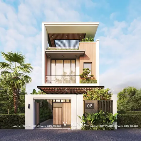 40+ Phối Cảnh Mặt Tiền Nhà Phố 5m 2 Tầng - Vking