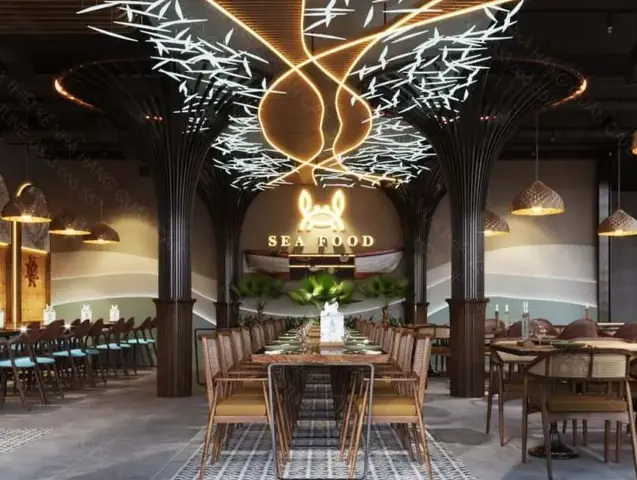 Tham Khảo Một Số Mẫu Trang Trí Nhà Hàng Hải Sản Ấn Tượng