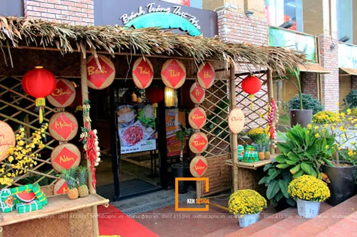 Trang Trí Sảnh Nhà Hàng Với Sắc Màu Hoa Tết Trang Trí Sảnh Nhà Hàng Với Sắc Màu Hoa Tết