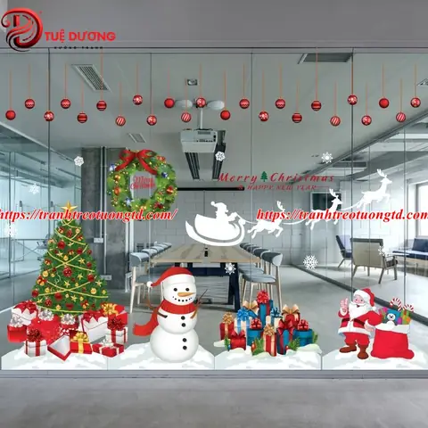 Decal Trang Trí Noel Giáng Sinh 2025 Cho Tiệm Massage, Tiệm ...